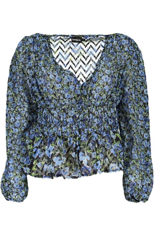 Desigual Blue Polyester Sweater