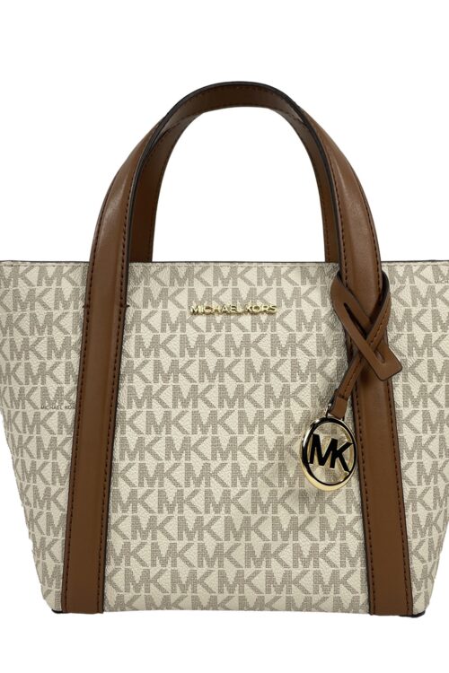 Michael Kors Pratt Small Crossbody Bag Purse Vanilla