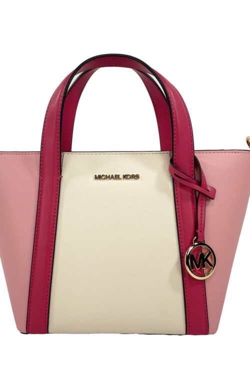 Michael Kors Pratt Small Crossbody Bag Purse Electric Pink