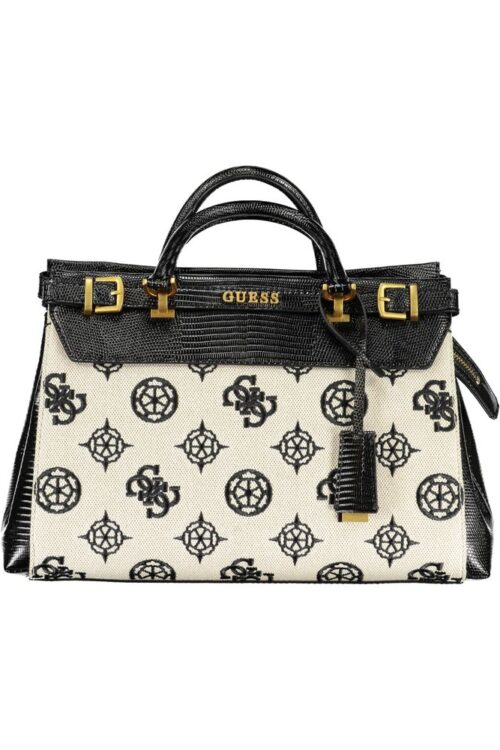 Guess Jeans Black Cotton Handbag