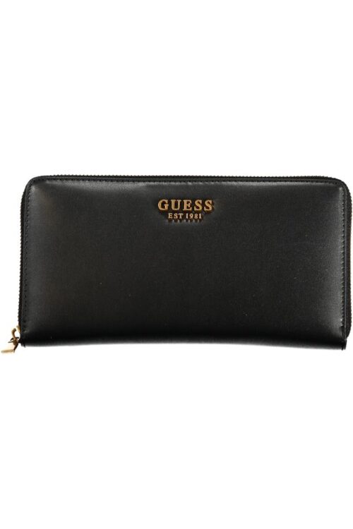 Guess Jeans Triple-Compartment Chic Black Wallet