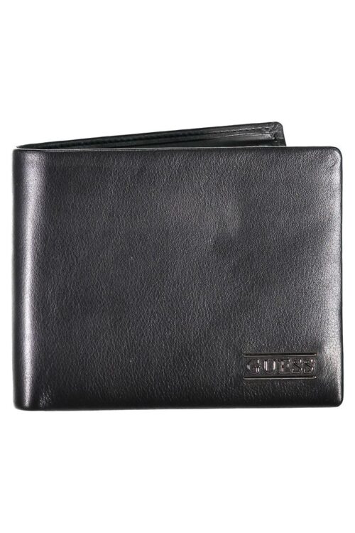 Guess Jeans Sleek Black Leather Bifold Wallet