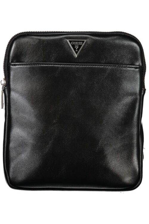 Guess Jeans Sleek Black Shoulder Bag with Adjustable Strap