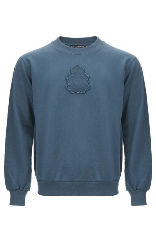 Dolce & Gabbana Elegant Cotton Blue Sweater for Men