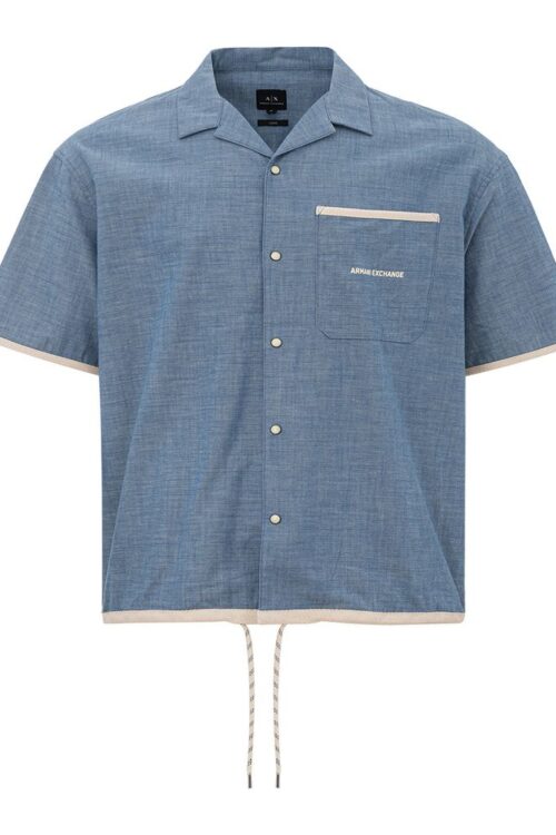 Armani Exchange Elegant Light Blue Men’s Cotton Shirt