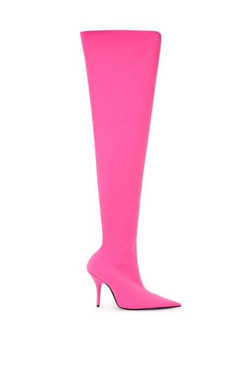 Balenciaga Elegant Pink Polyester Ankle Boots