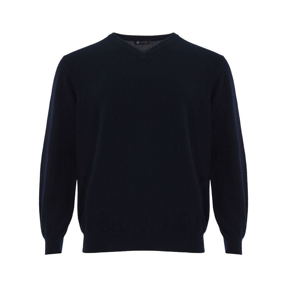 Colombo Elegant Cashmere Blue Sweater for Men