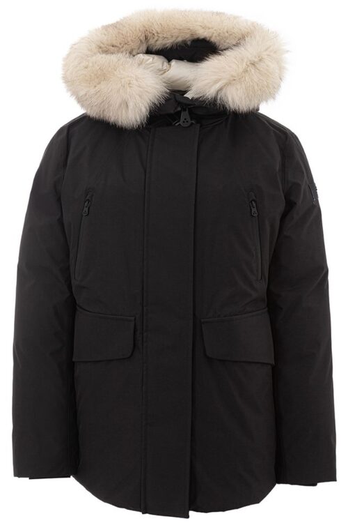Peuterey Sleek Polyamide Black Jacket for the Modern Woman