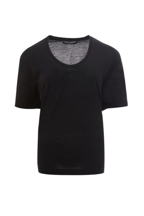 Dolce & Gabbana Elegant Black Cotton Top for Fashion-Forward Women