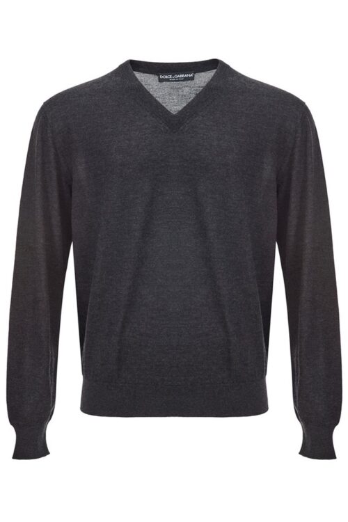Dolce & Gabbana Elegant Gray Cashmere Sweater for Men