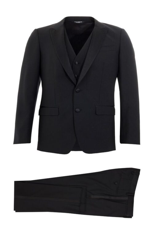 Dolce & Gabbana Elegant Black Wool Men’s Suit