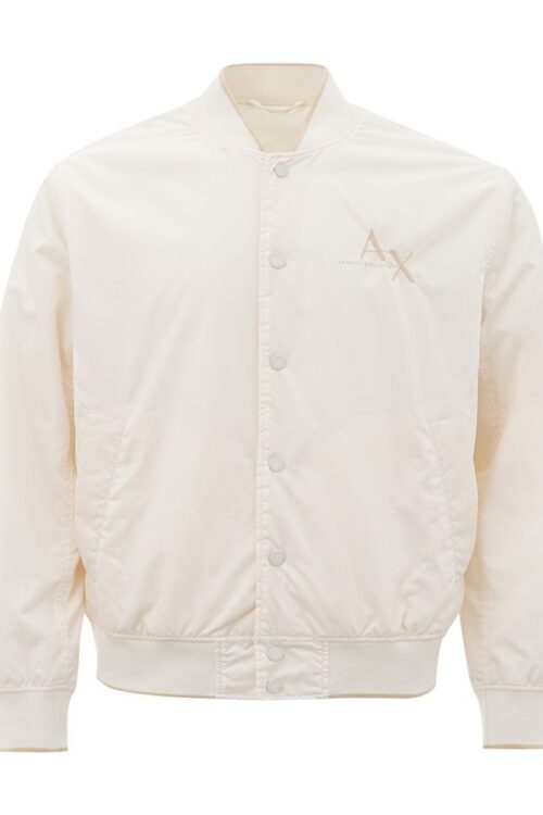 Armani Exchange Elegant White Designer Jacket for Men