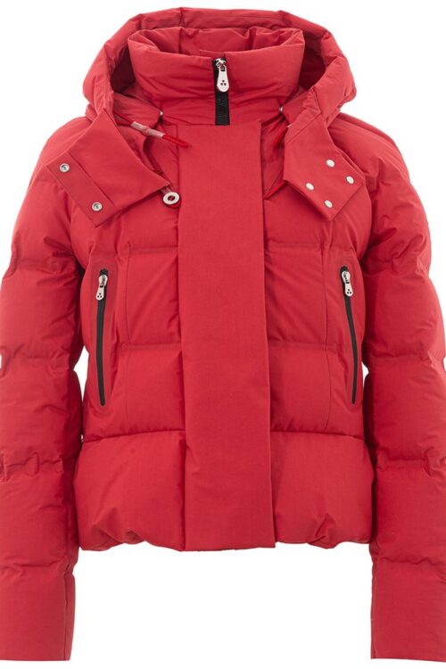 Peuterey Chic Red Cotton Jacket for Sophisticated Style
