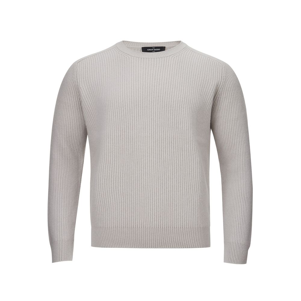 Gran Sasso Elegant Cashmere Men’s Gray Sweater