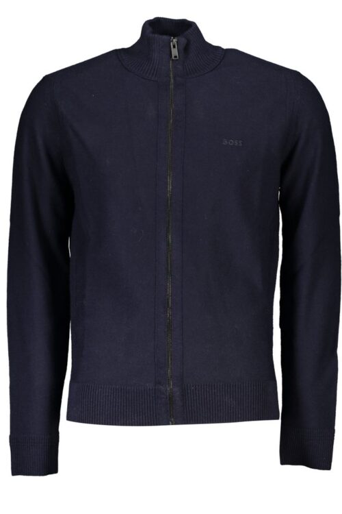 Hugo Boss Classic Blue Wool-Blend Cardigan