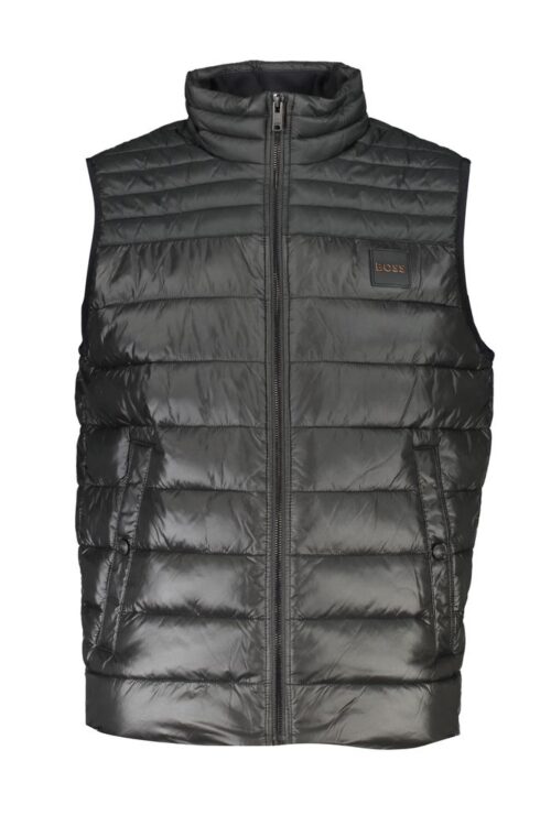 Hugo Boss Sleeveless Zip Vest with Logo Detail