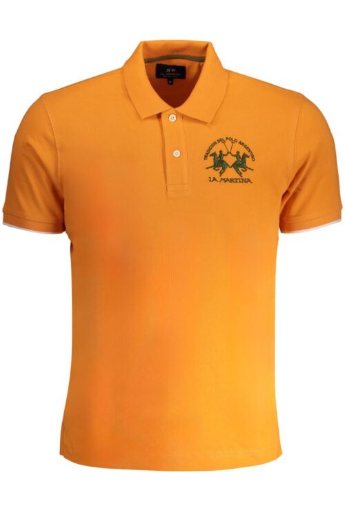 La Martina Orange Cotton Polo Shirt