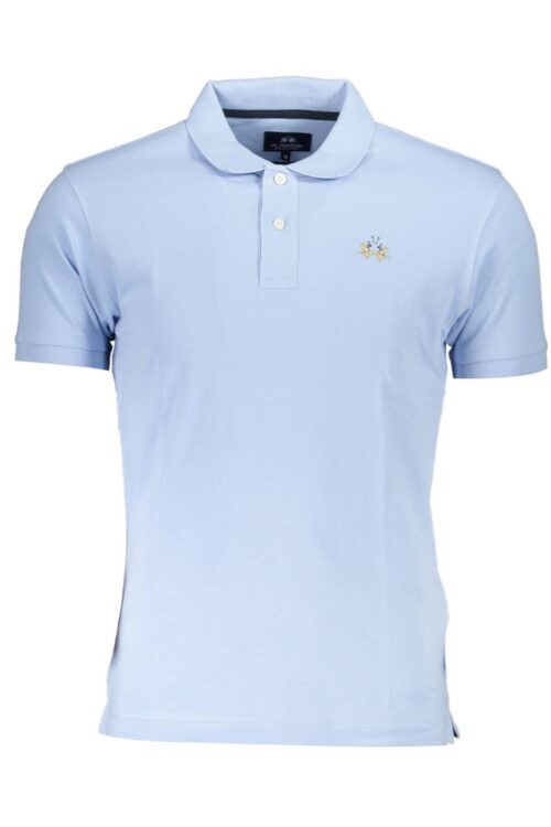 La Martina Light Blue Cotton Polo Shirt