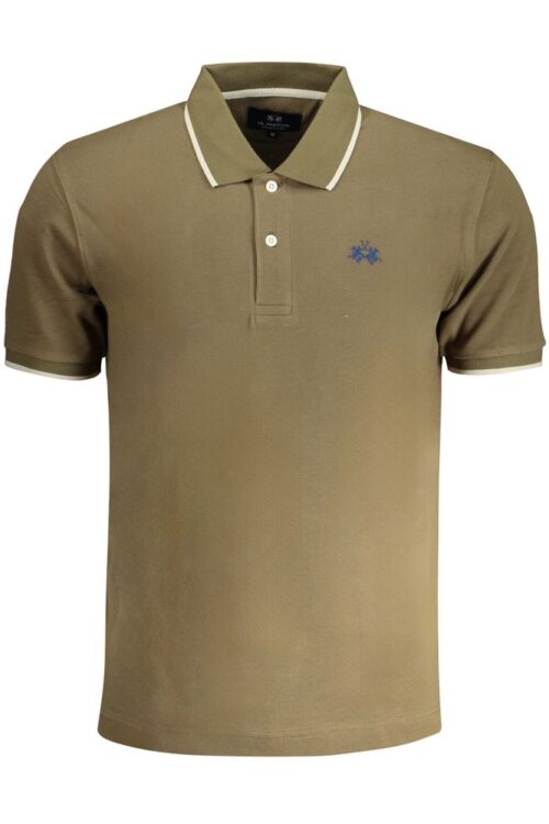 La Martina Green Cotton Polo Shirt