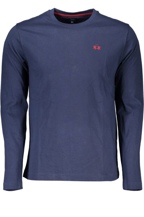 La Martina Regal Blue Crew Neck Embroidered Tee
