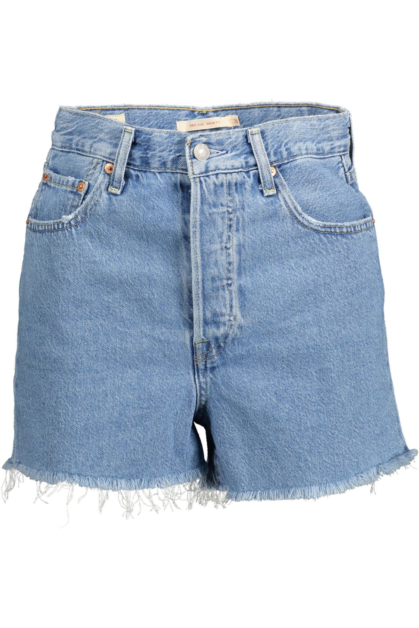 Levi’s Chic Fringed Hem Denim Shorts in Light Blue