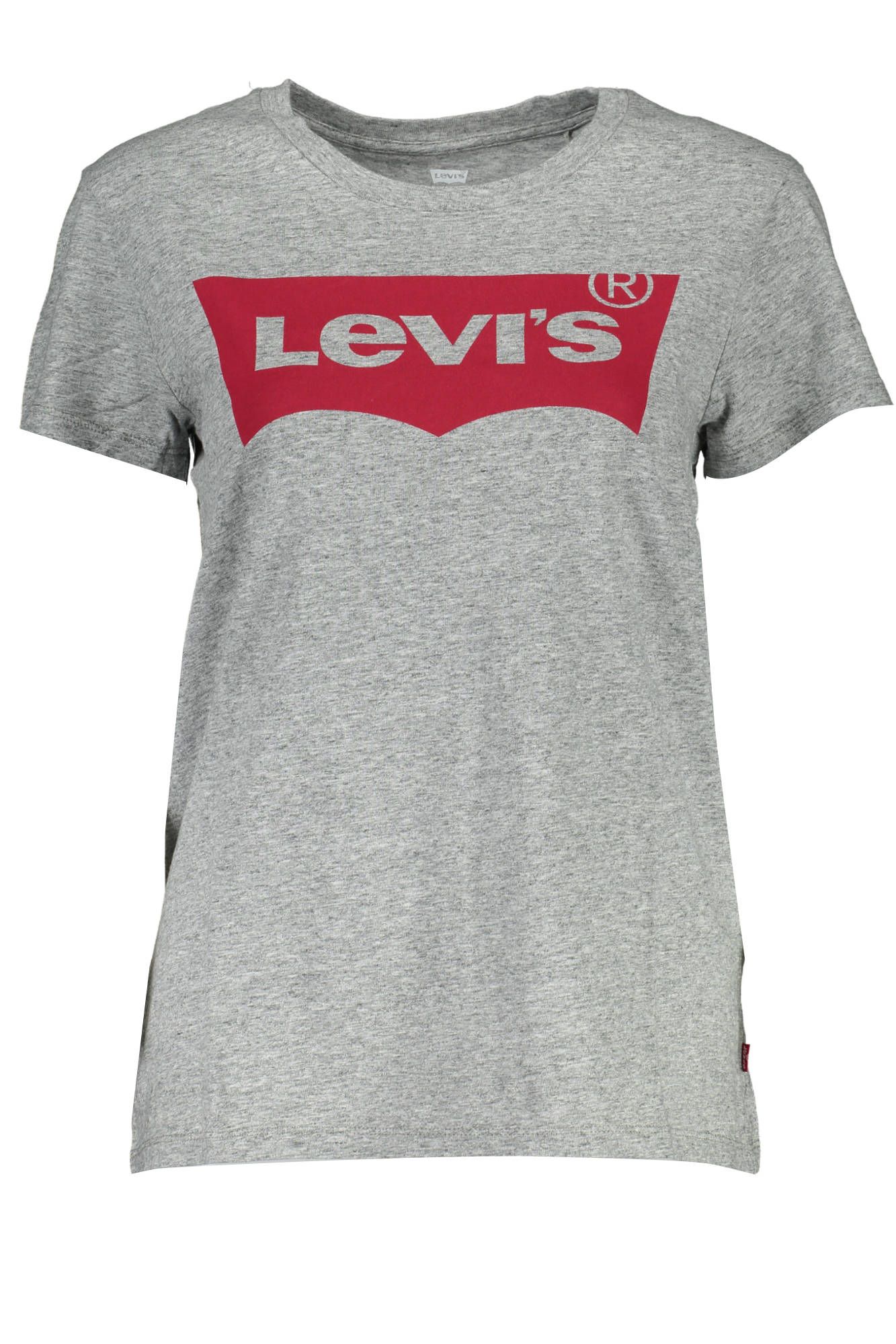 Levi’s Chic Gray Printed Logo Cotton Tee for Women
