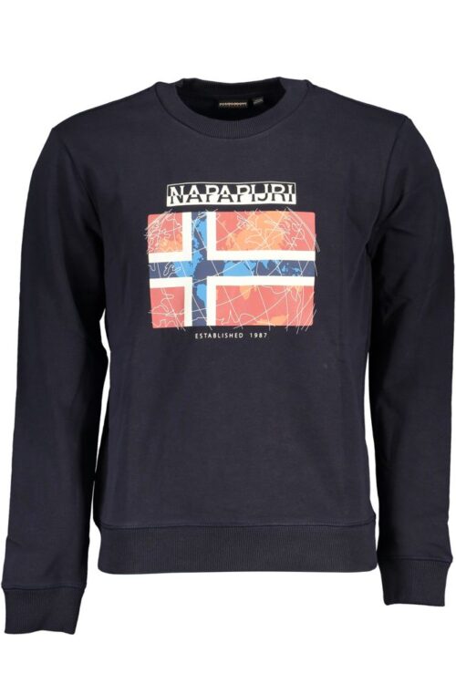 Napapijri Casual Blue Crew Neck Sweatshirt