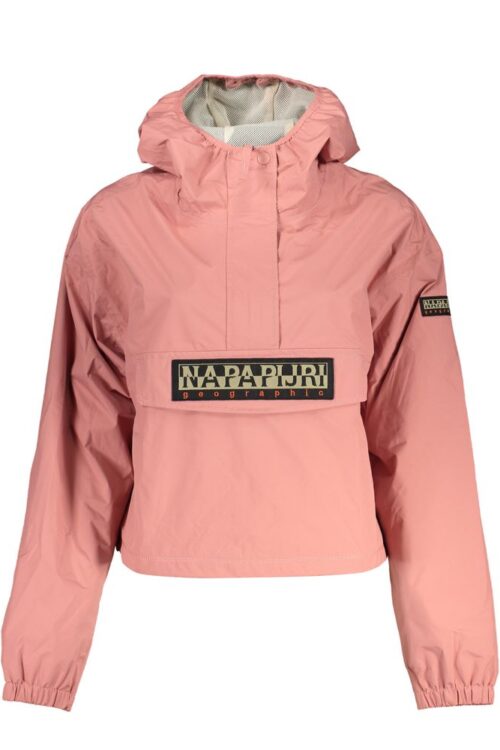 Napapijri Elegant Pink Hooded Waterproof Sports Jacket