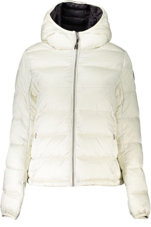 Napapijri Elegant White Hooded Eco Jacket