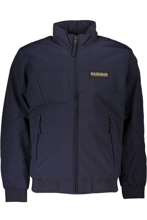 Napapijri Eco-Conscious Blue Jacket with Sleek Logo Design