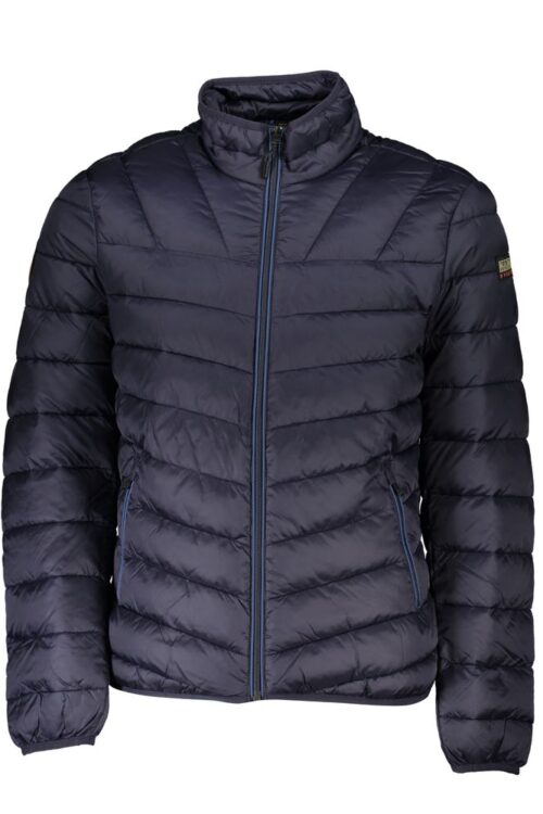 Napapijri Chic Blue Long Sleeve Jacket with Ample Pockets