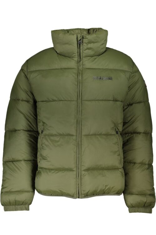Napapijri Eco-Conscious Green Jacket with Logo Detail