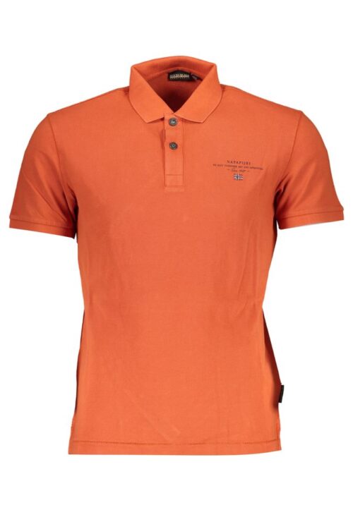 Napapijri Orange Cotton Polo Shirt