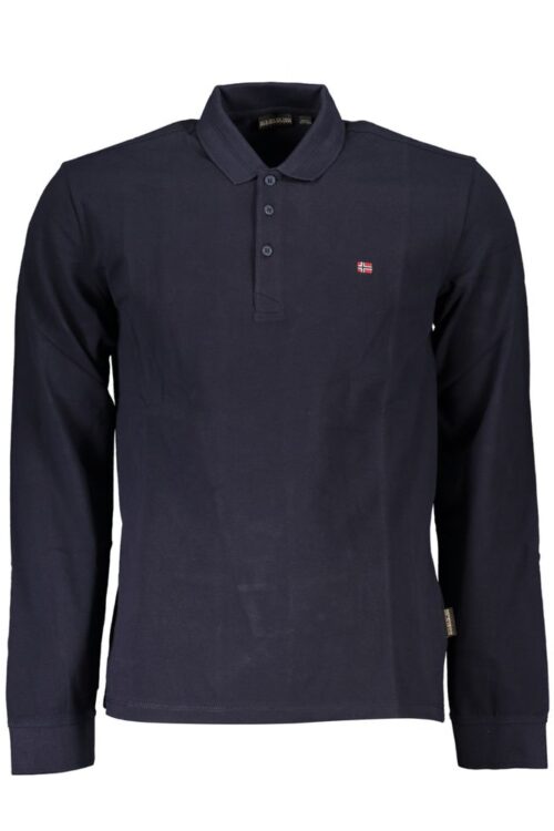 Napapijri Elegant Long-Sleeved Blue Polo for Men