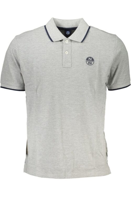 North Sails Gray Cotton Polo Shirt
