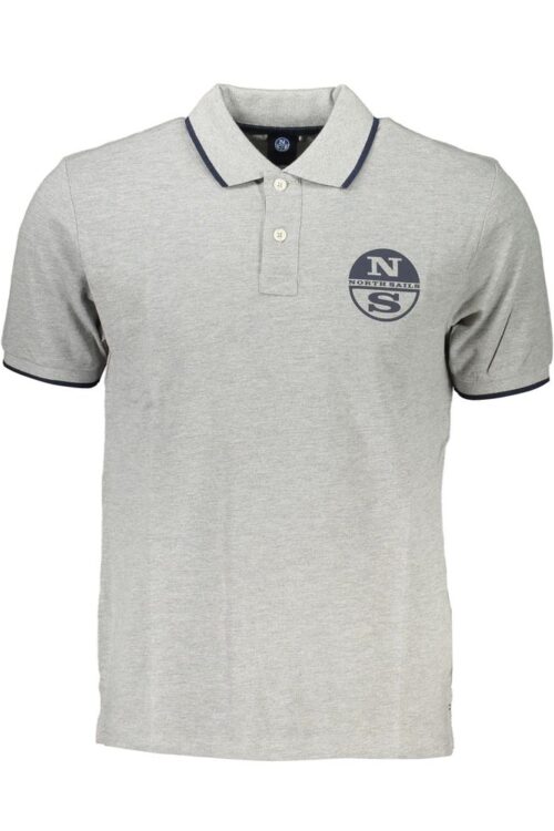 North Sails Gray Cotton Polo Shirt