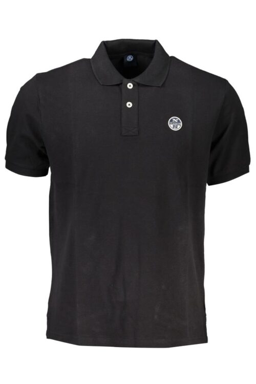 North Sails Black Cotton Polo Shirt