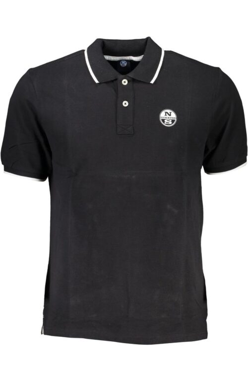 North Sails Black Cotton Polo Shirt