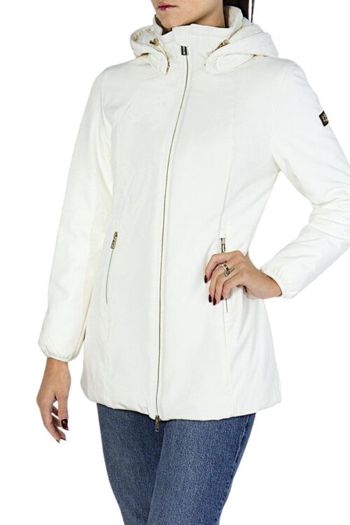 Yes Zee Elegant White Softshell Down Jacket