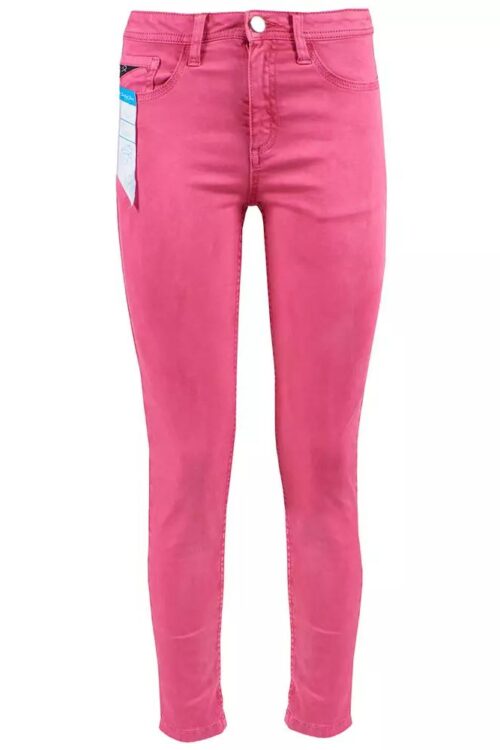 Yes Zee Chic Fuchsia Skinny Jeans with Mini Ankle Slits