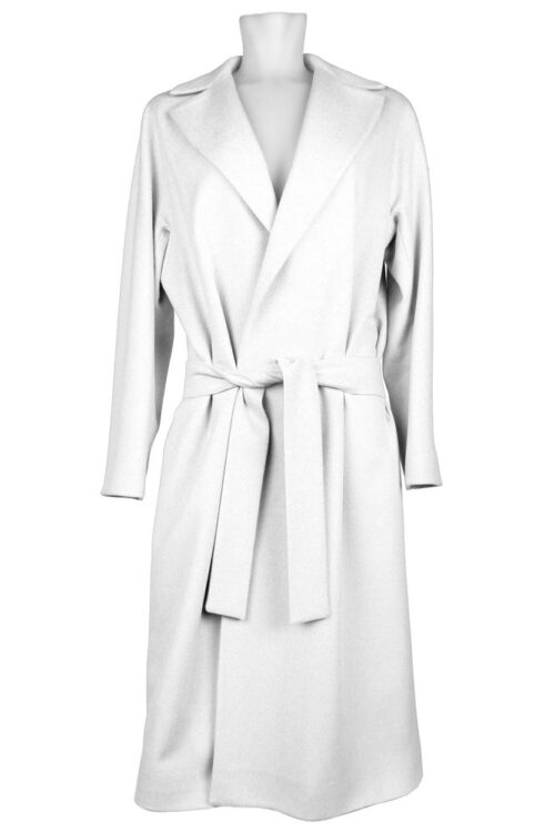 Made in Italy Elegant White Virgin Wool Coat