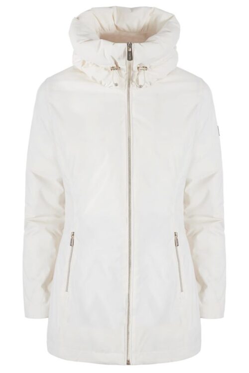 Yes Zee Chic White High Collar Down Jacket