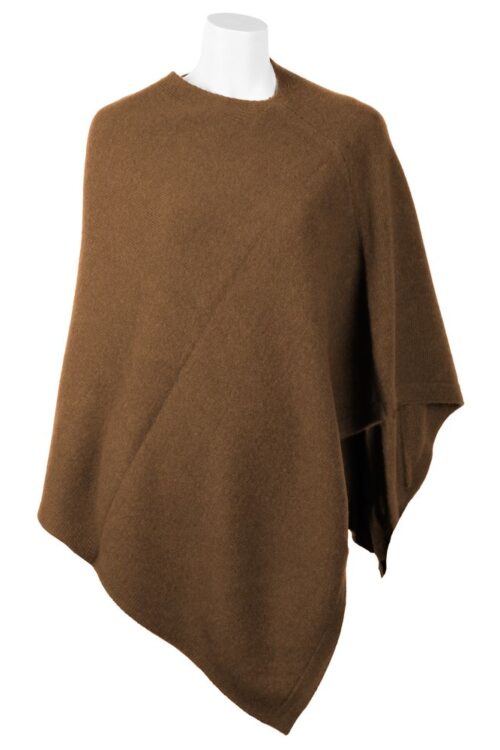 Emilio Romanelli Elegant Cashmere V-Neck Poncho
