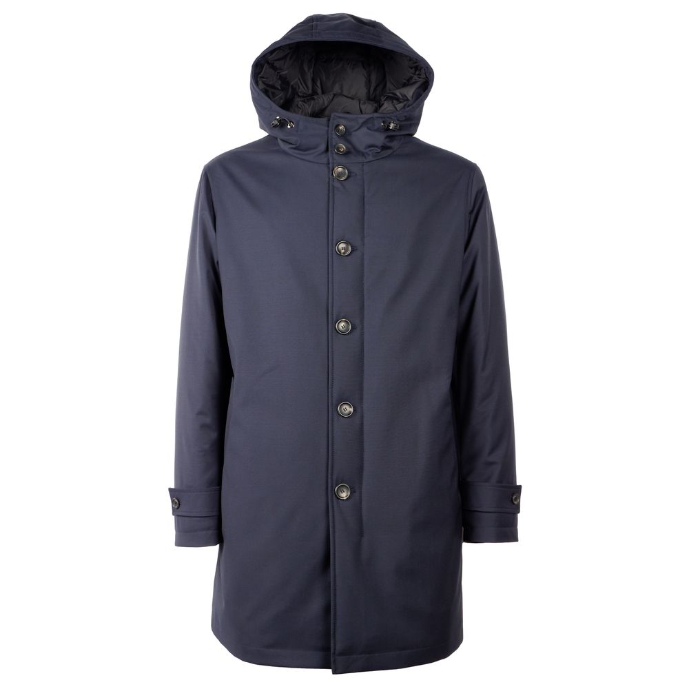 Made in Italy Elegant Virgin Wool Men’s Down Jacket