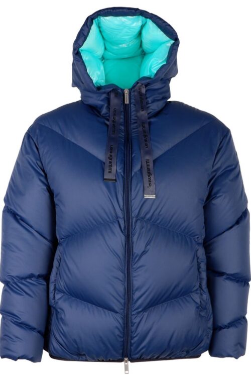 Centogrammi Elegant Blue Feather Down Jacket