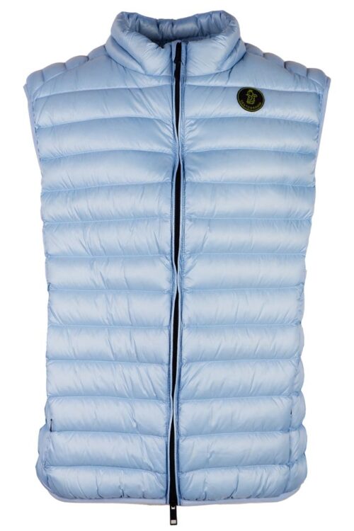 Centogrammi Elegant Light Blue Men’s Padded Nylon Vest