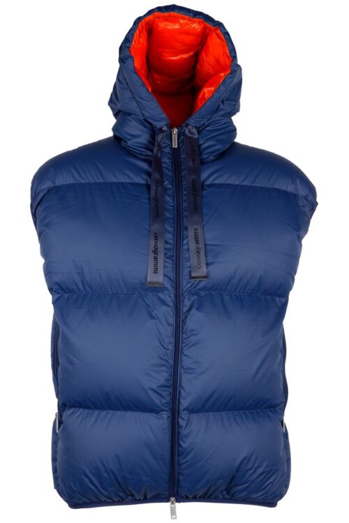 Centogrammi Elegant Sleeveless Blue Down Jacket