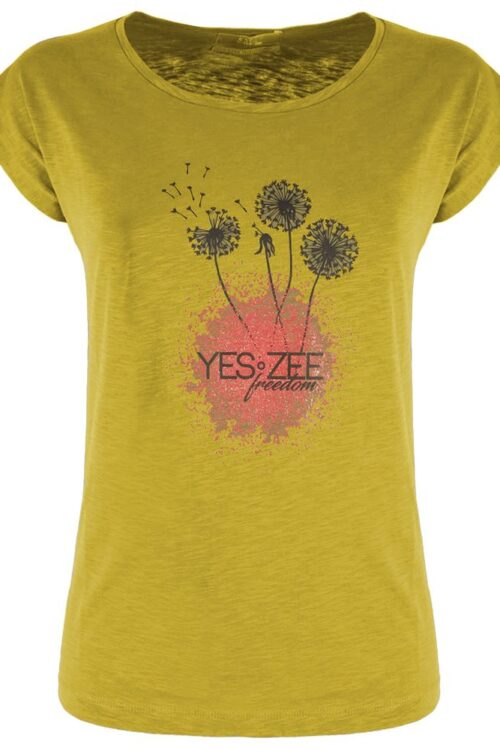 Yes Zee Sunny Cotton Crew-Neck Tee with Logo