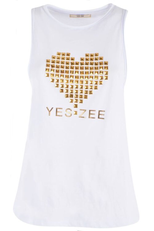 Yes Zee Studded Cotton Tank Top – Chic Summer Essential