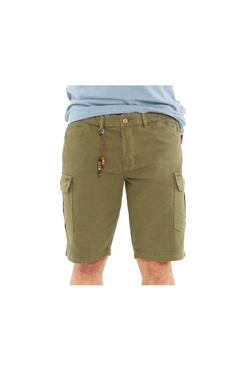 Yes Zee Chic Cargo Bermuda Shorts in Green